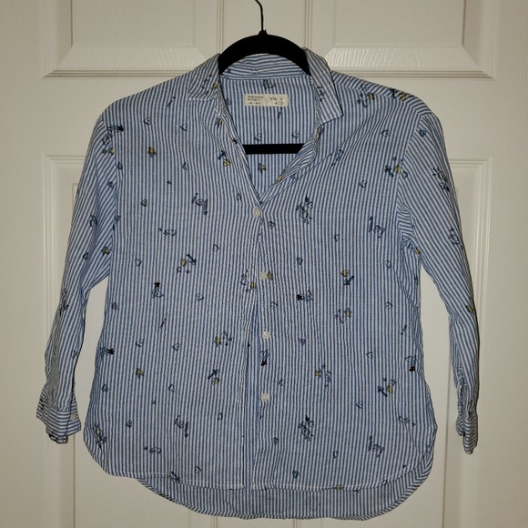 ZARA STRIPED BLOUSE GIRL'S SIZE 9 (EUC) - Picture 4 of 5